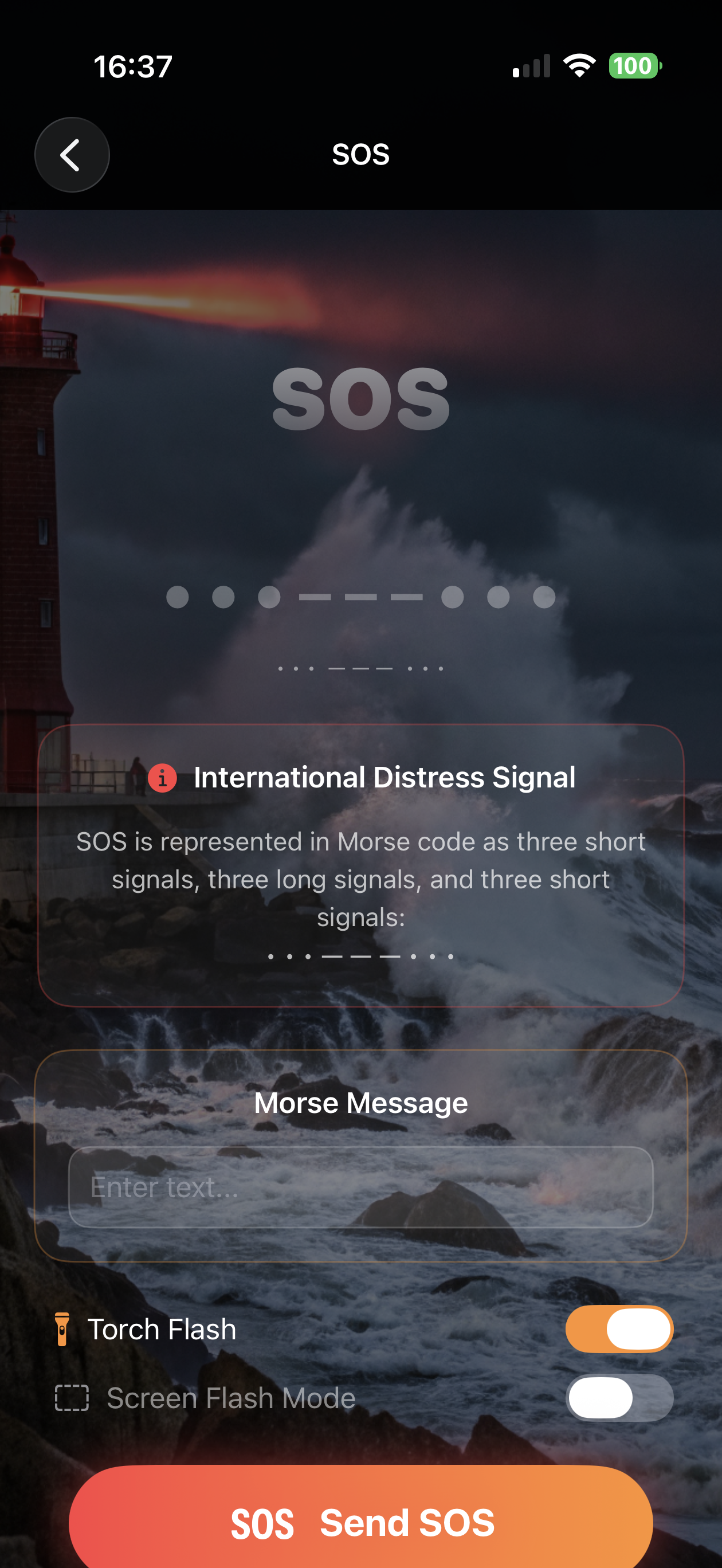 SOS Signal screenshot
