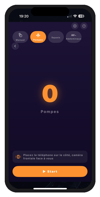 exerciseCounter screenshot