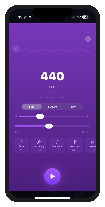 frequencyGenerator screenshot